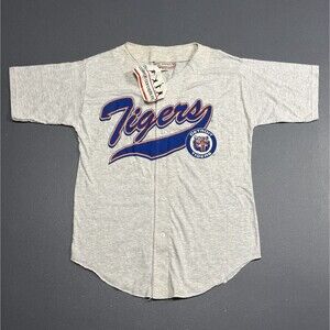 VTG 90s Detroit Tigers Jersey Shirt Medium College Concepts Deadstock Made USA